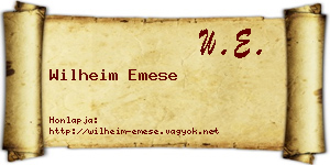 Wilheim Emese névjegykártya